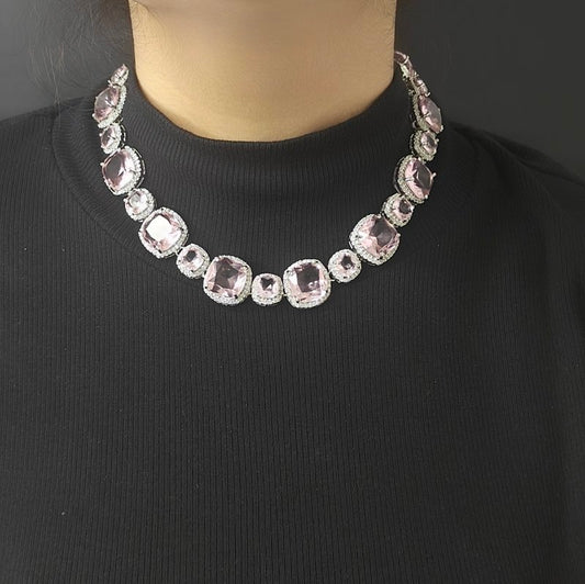 Riva Pink neckline set