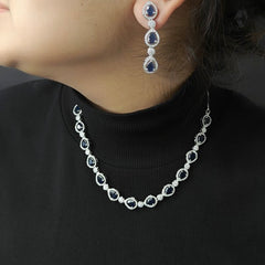 Anika AD Necklace Set (Royal Blue)