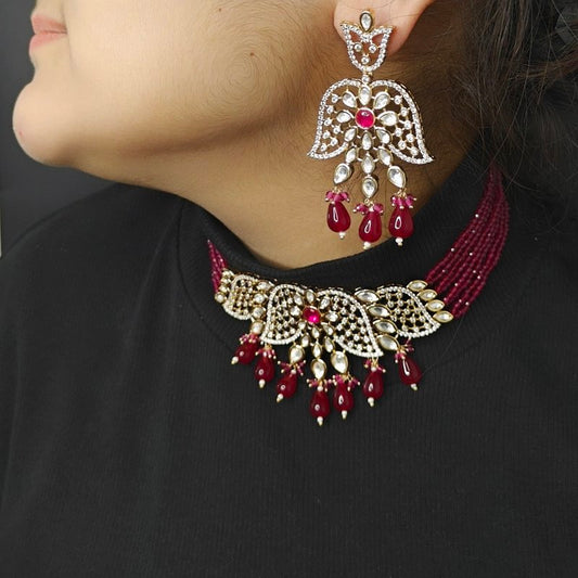 Ekarishi Ruby Choker Set