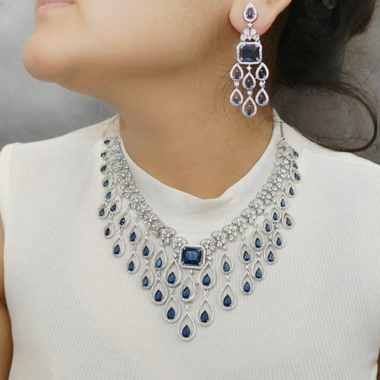 Emila Royla blue Necklace Set