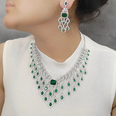 Emila Emerald Green Necklace Set