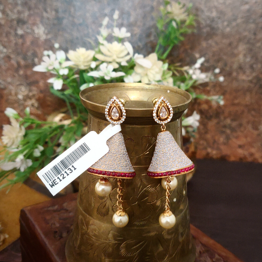 Kaila Grey Enameled Jhumka