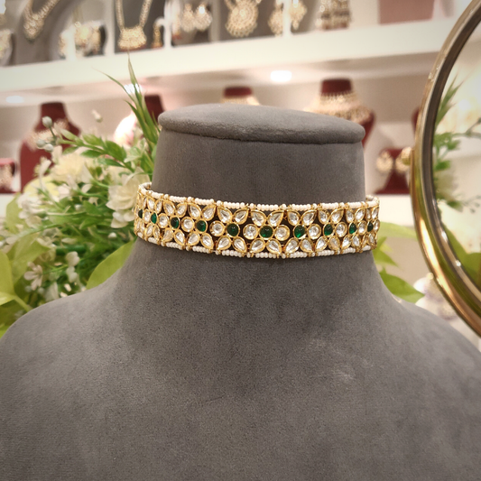 Geetisha Green Polki Choker
