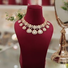 Aansh Polki Neckline Set