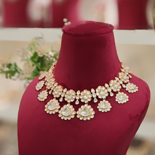 Aansh Polki Neckline Set