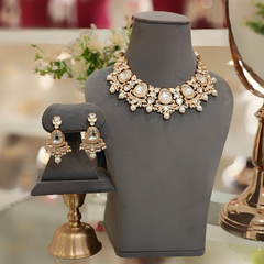 Aadesh Polki Neckline Set