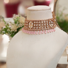 Yavi Pink Polki Choker