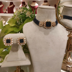 Beena blue Choker Set