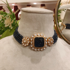 Beena blue Choker Set