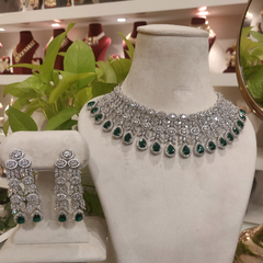 Hezal Green Necklace set