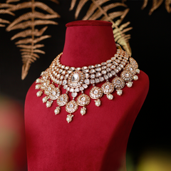 Aarohi Polki Neckline Set
