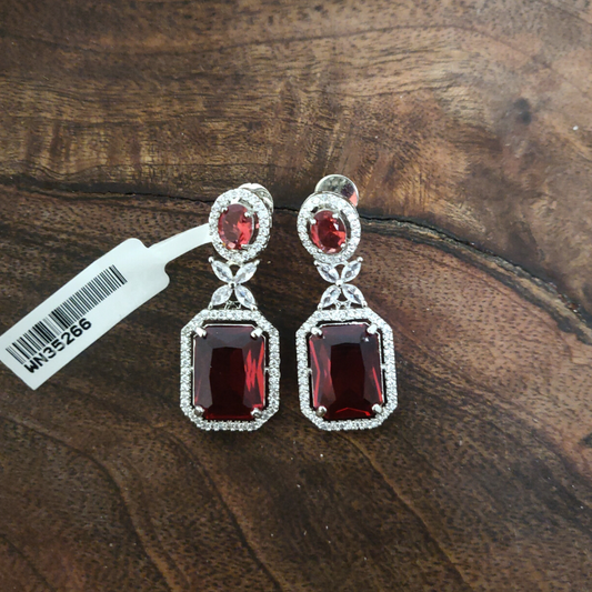 Isabella Maroon AD Earrings