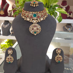 Aradhana Mossanite Polki bridal set