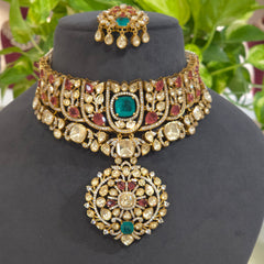 Aradhana Mossanite Polki bridal set