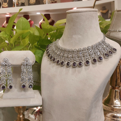 Hezal Purple Necklace set