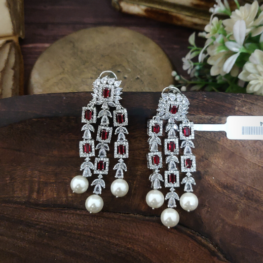 Aurora Red Ad Earrings