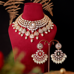 Aarohi Polki Neckline Set