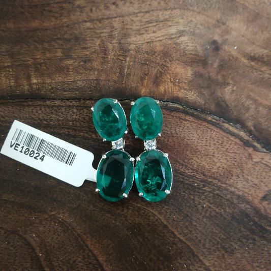 Sophia Emerald Green Earrings