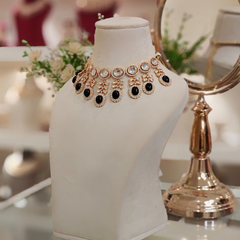 Anurima Royal Blue Polki Set