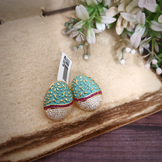 Midnight Ruby Earrings Studs