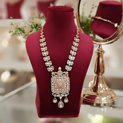 Avneet long Polki Set (Pink)