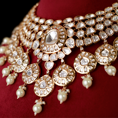 Aarohi Polki Neckline Set