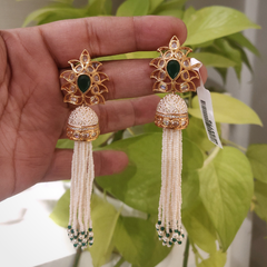 Elmina Ivory Polki jhumkas