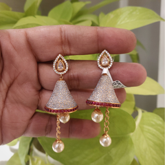 Kaila Black Enameled Jhumka