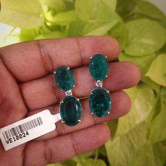 Sophia Emerald Green Earrings