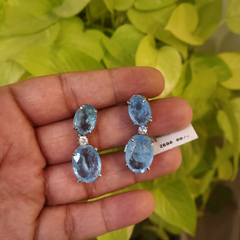 Sophia Powder Blue Earrings