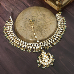 Aailina Polki Sheeshpatti green