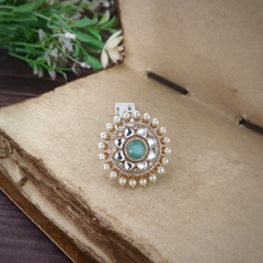 Bella Mint Green Polki Ring