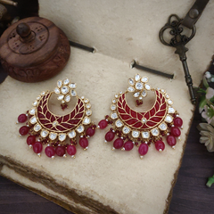 Damini Polki Chandbali Earrings