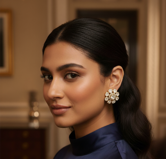 Anika moissanite studs