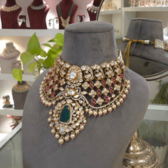 Amaanat polki choker set