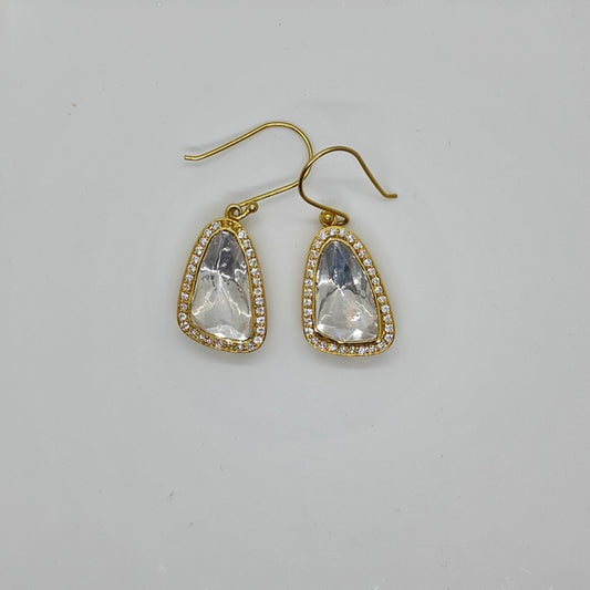 Aishani Moissanite Silver Earrings