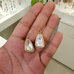Aishani Moissanite Silver Earrings