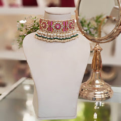 Eiravati Pnk Paachi Kundan Set