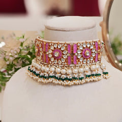 Eiravati Pnk Paachi Kundan Set