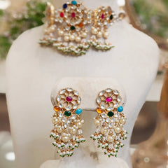 Chandini Paachi Kundan Set