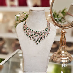 Mia Emerald Green neckline set