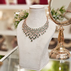 Mia Emerald Green neckline set