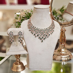 Mia Emerald Green neckline set