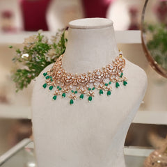 Sharmila emerald green set