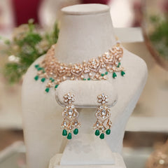 Sharmila emerald green set