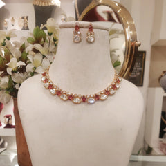 Sneha Rhodolite Polki Set