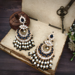 Jhanvi Polki Chaandbali Blue