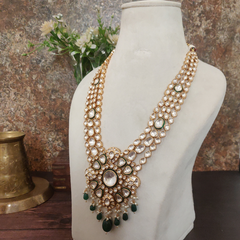 Meenaxi Kundan Long Haar Set