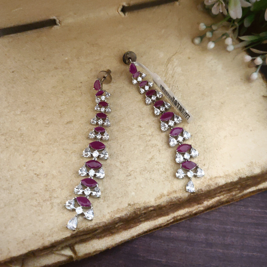 Milaan Pink AD Earrings