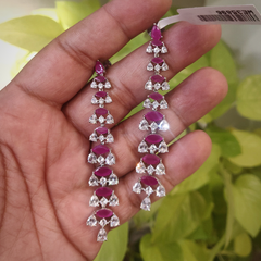 Milaan Pink AD Earrings